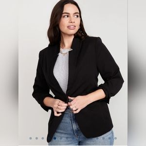 (LT) Notched-Collar Pixie Blazer for Women Old Navy